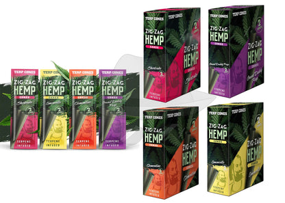 Zig Zag Terpene Infused hem Cones -15pack