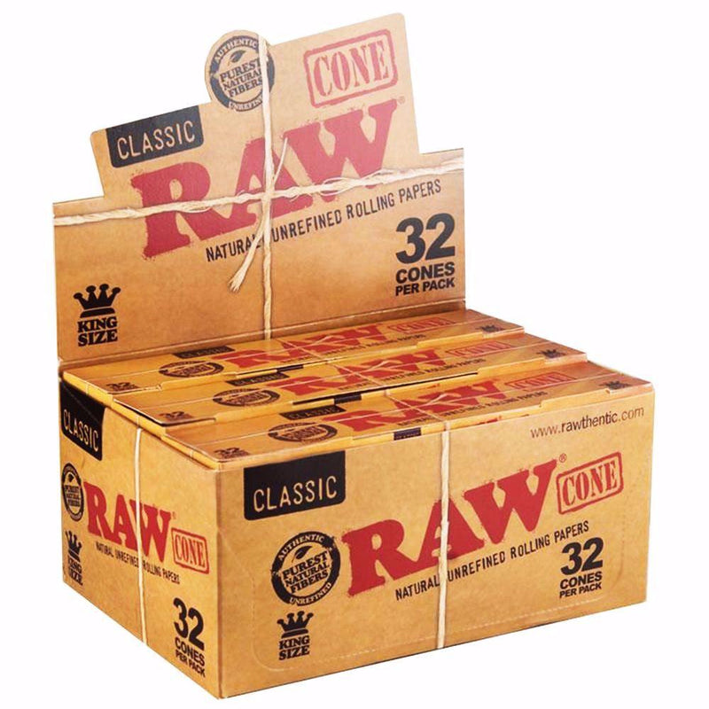 Load image into Gallery viewer, RAW CLASSIC KING SIZE PRE ROLLED CONES - 32 PACK
