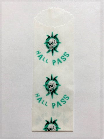 WAX GLASSINE BAGS- HALL PASS