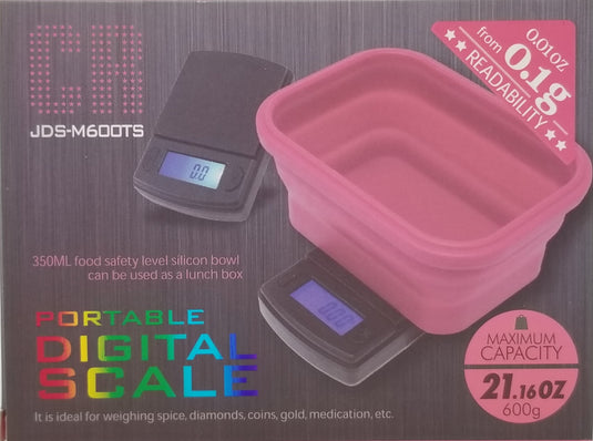 JDS-M600TS Portable Digital Scale w/ Silicon Bowl, 600g, 0.1g #A7