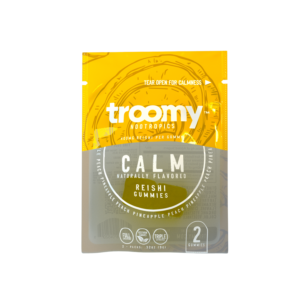 Calm: Reishi Mushroom Gummies (2-Pack)