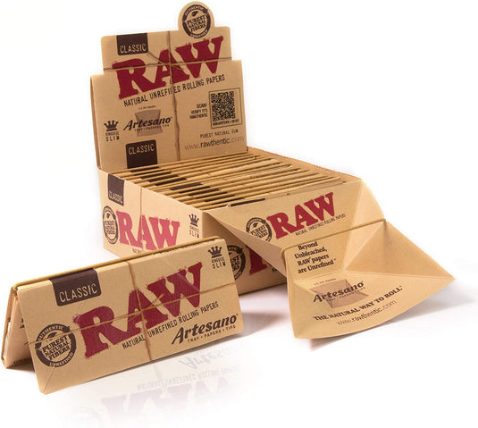 RAW Classic King Slim Artesano-Fold Out Tray + Tips