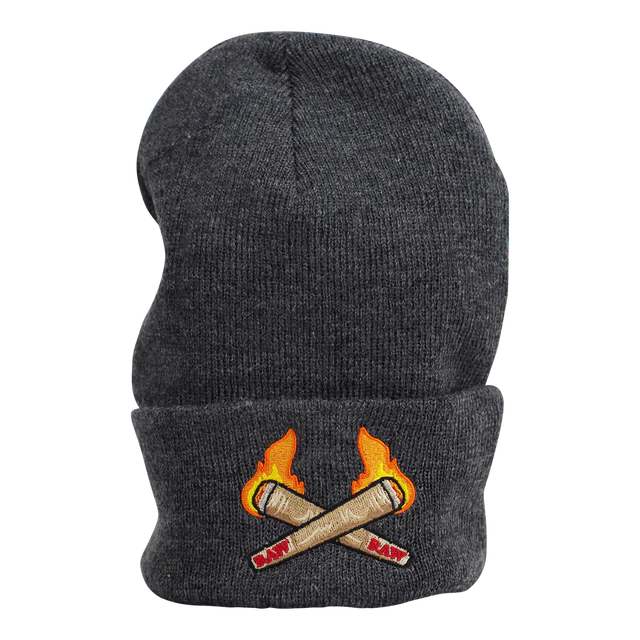 RAW Burning Cones Grey Beanie