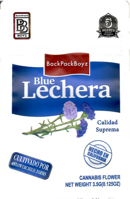 Blue Lechera Matte Mylar Bags, 50bags/pk