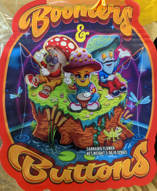 Boomers Buttons Mylar Bags, 50bags/pk