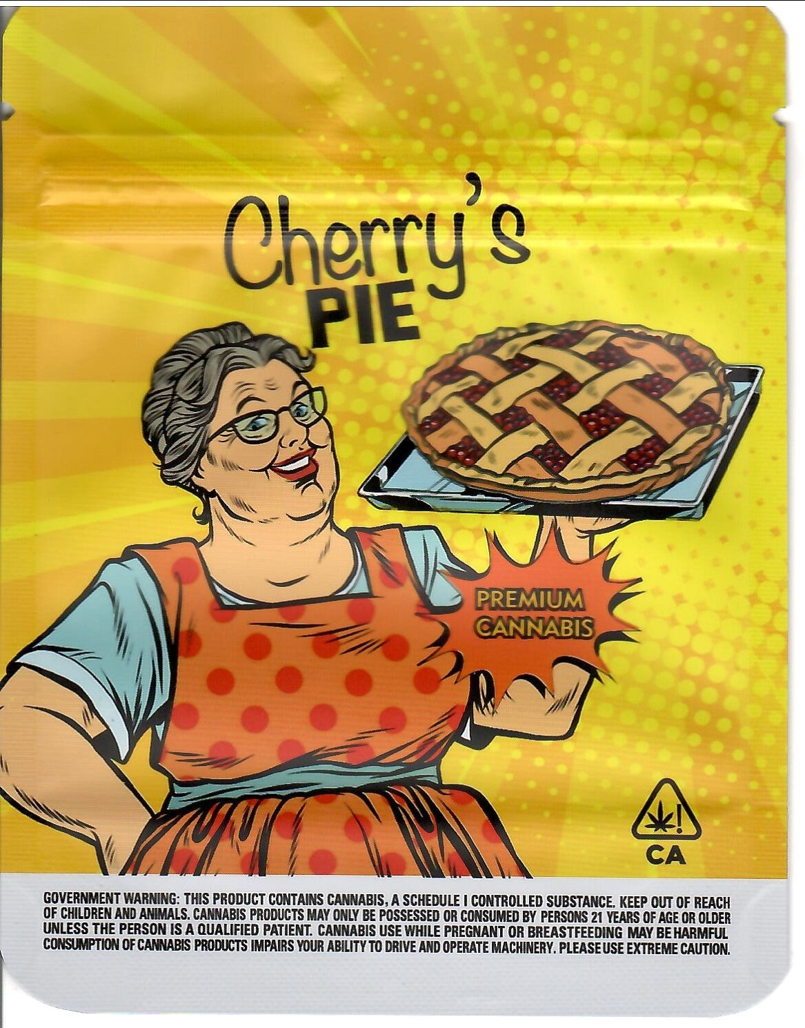 Cherry's Pie Matte Mylar Bags, 50bags/pk