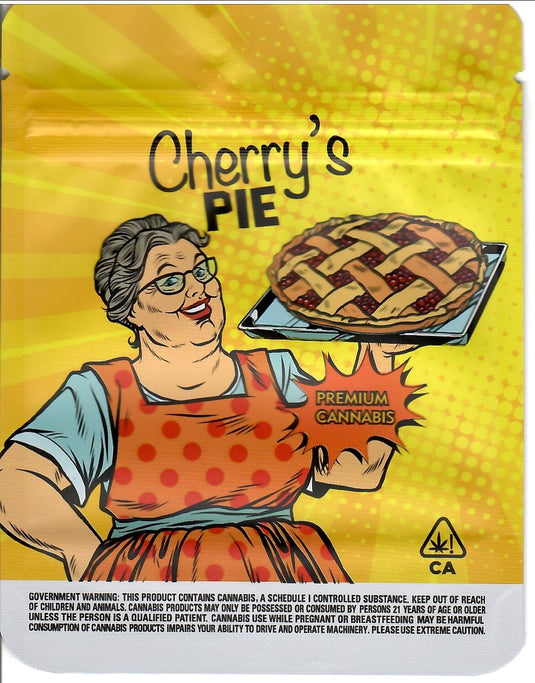 Cherry's Pie Matte Mylar Bags, 50bags/pk
