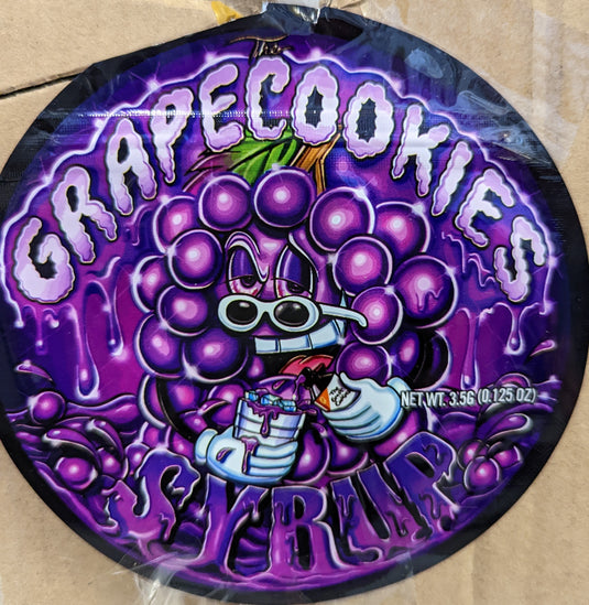 Grape Cookies Mylar Bags, 50bags/pk