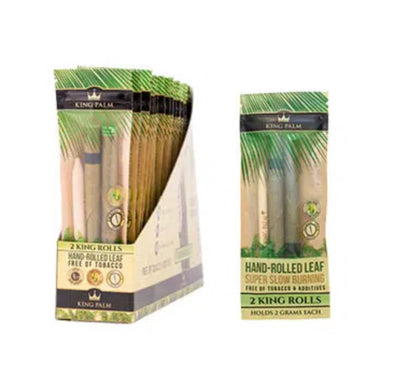 King Palm Wraps – 25 Slim Rolls with Boveda Pack 8 box