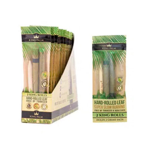 King Palm Wraps – 25 Slim Rolls with Boveda Pack 8 box