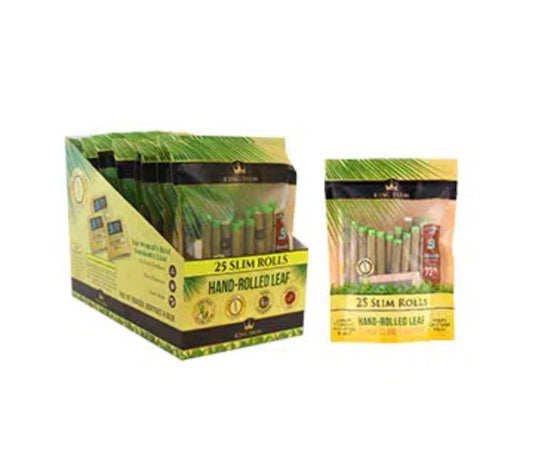 King Palm Wraps – 25 Slim Rolls with Boveda Pack 8 box