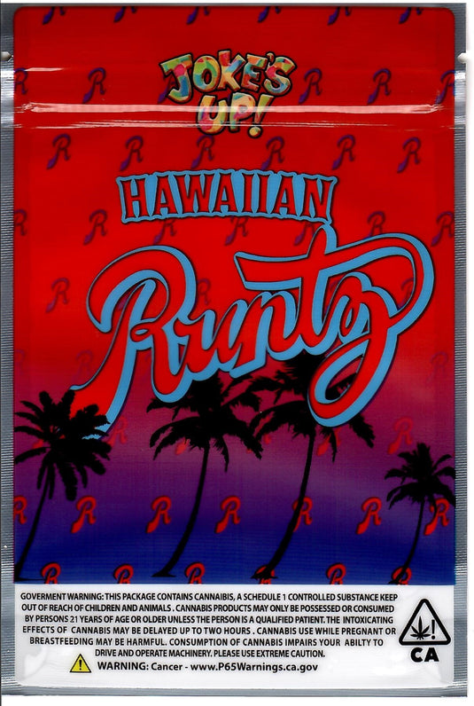 Hawaiian Runtz Matte Mylar Bags, 50bags/pk