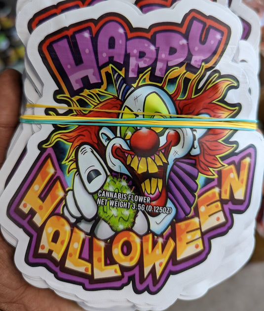 Happy Holloween Mylar Bags, 50bags/pk
