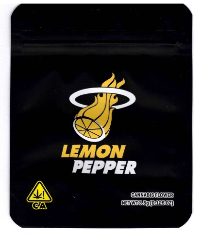 Lemon Pepper Matte Mylar Bags, 50bags/pk