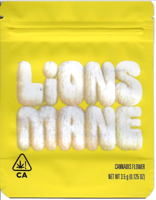 Lion's Mane Matte Mylar Bags, 50bags/pk