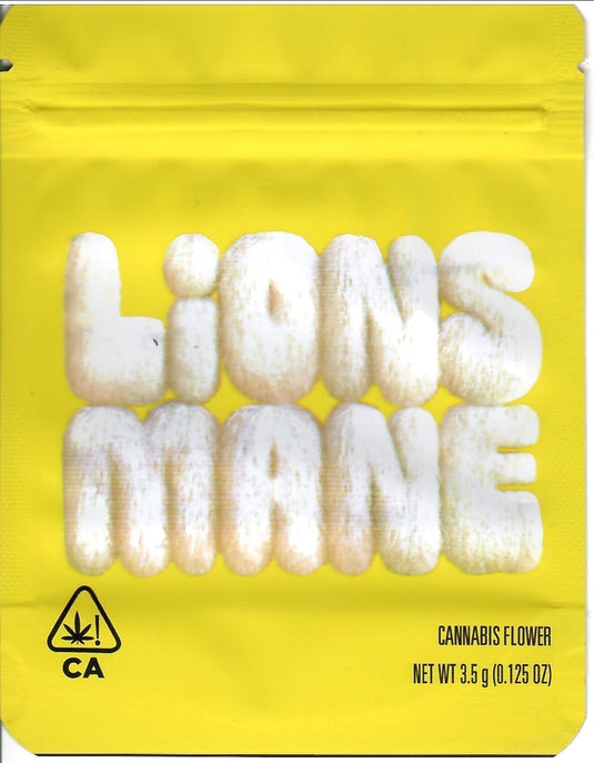 Lion's Mane Matte Mylar Bags, 50bags/pk