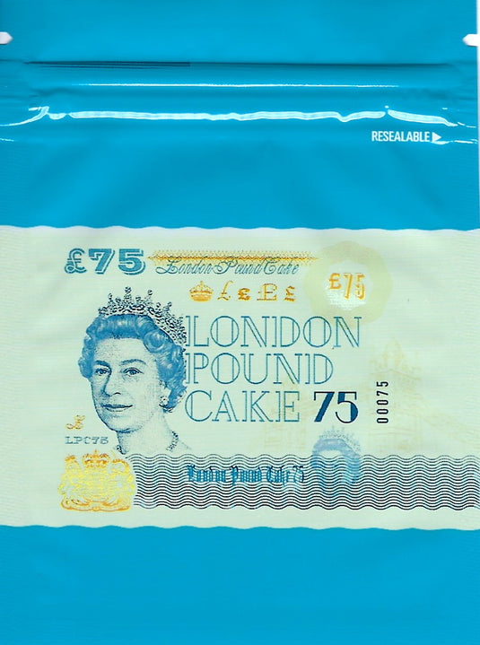 London Pound Cake Mylar Bags, 100bags/pk