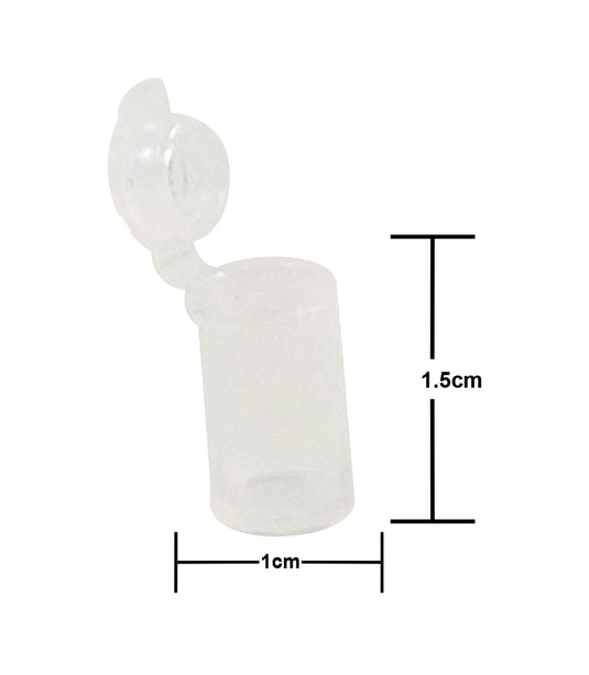 King Sting Mini Pop Top 70 (1.5cm x 1cm, .8 Gram) Plastic Containers w/60 Dram Prescription RX Green Squeeze Top Pill Container