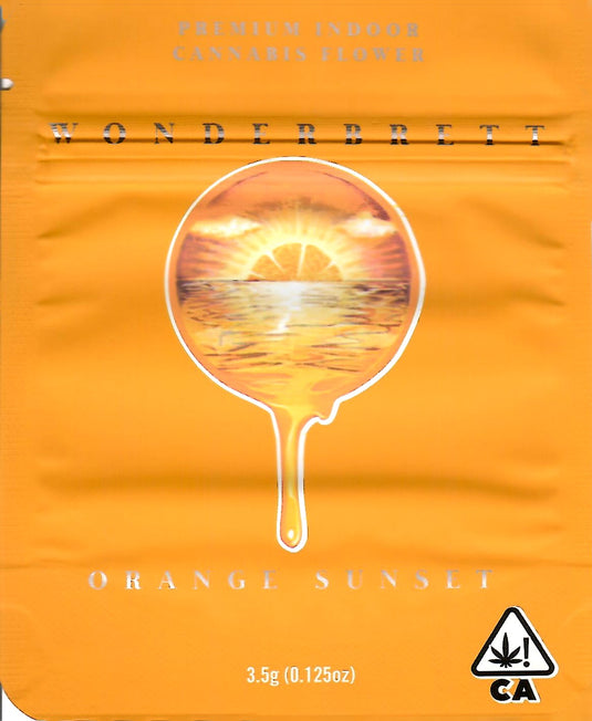 Orange Sunset Matte Mylar Bags, 50bags/pk
