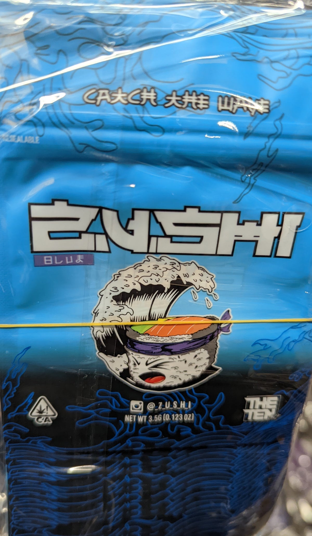Zushi Blue Matte Mylar Bags, 50bags/pk