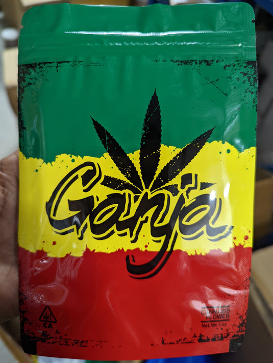 Ganja 1oz Mylar Bags, 100bags/pk