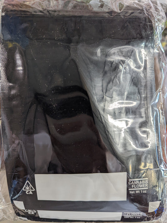 Black 1oz Mylar Bags, 100bags/pk