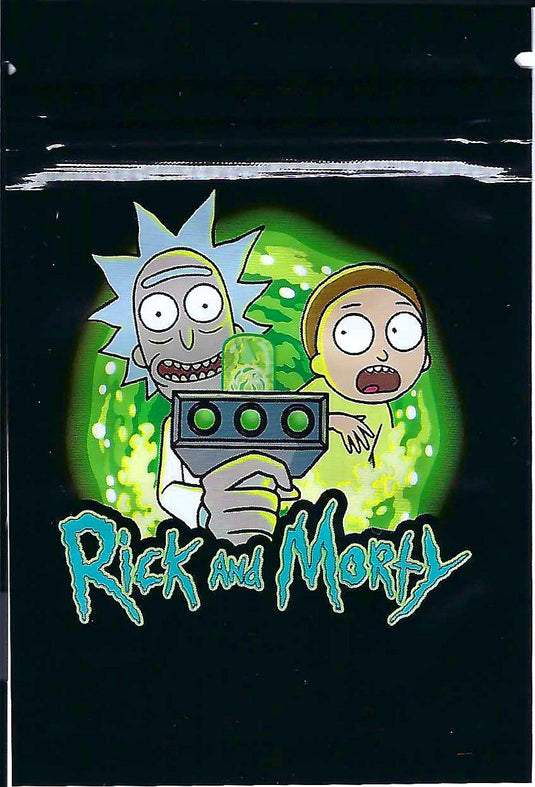 Rick & Morty Black Mylar Bags, 100bags/pk
