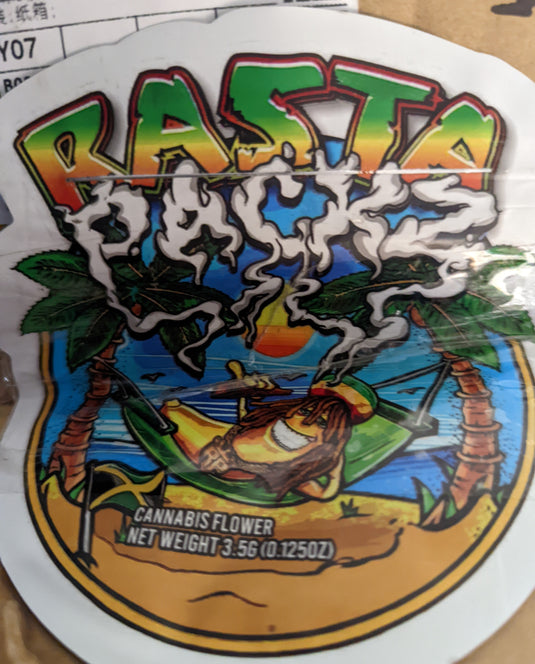 Rasta Packz Mylar Bags, 50bags/pk