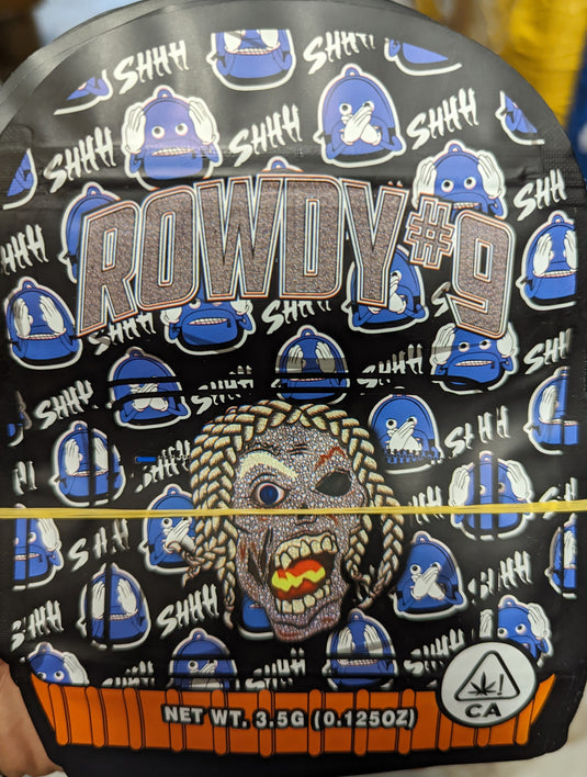 Rowdy #9 Mylar Bags, 50bags/pk