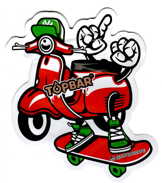 Topbar Scooter Matte Mylar Bags, 50bags/pk