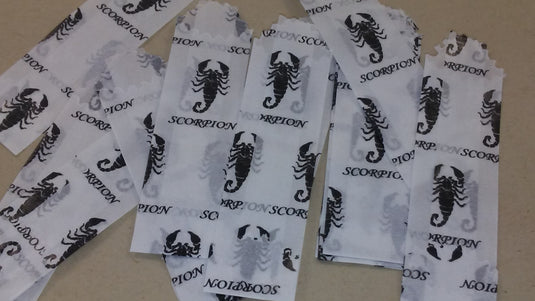 WAX GLASSINE BAGS- SCORPION