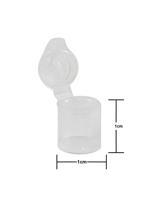 King Sting Mini Pop Top 100 (1cm x 1cm, .5 Gram) Plastic Containers w/60 Dram Prescription RX Orange Squeeze Top Pill Container