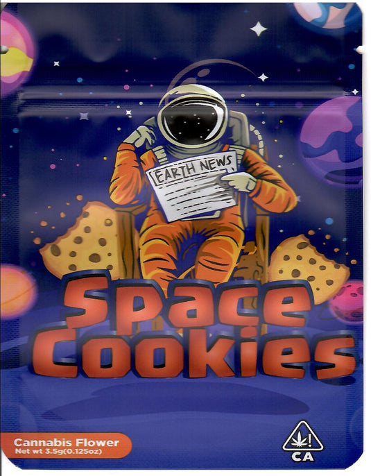 Space Cookies Matte Mylar Bags, 50bags/pk