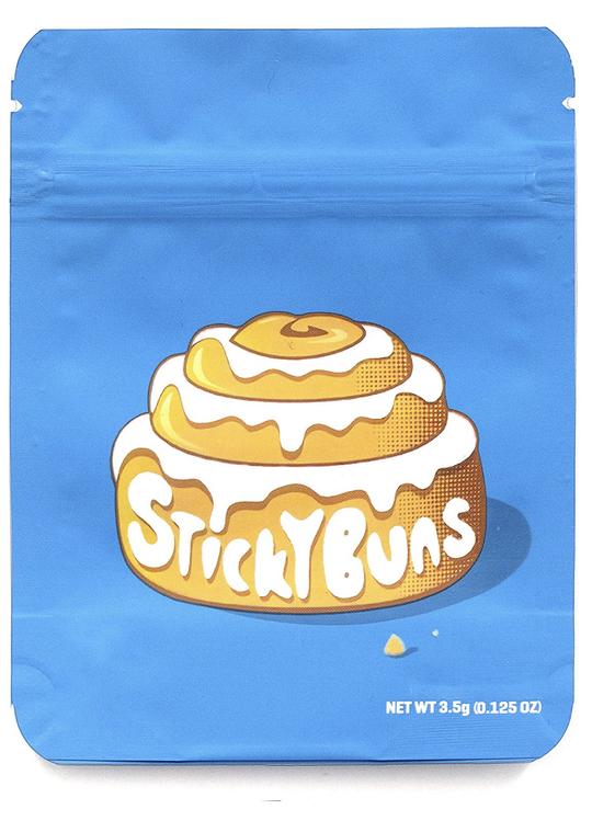 Sticky Buns Matte Mylar Bags, 50bags/pk