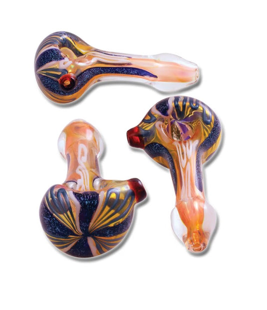 Crush Rainbow Dichro White Cane Bone
