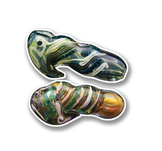 Crush Mini Drooper W/Rainbow Dichro Ribbon Pipe