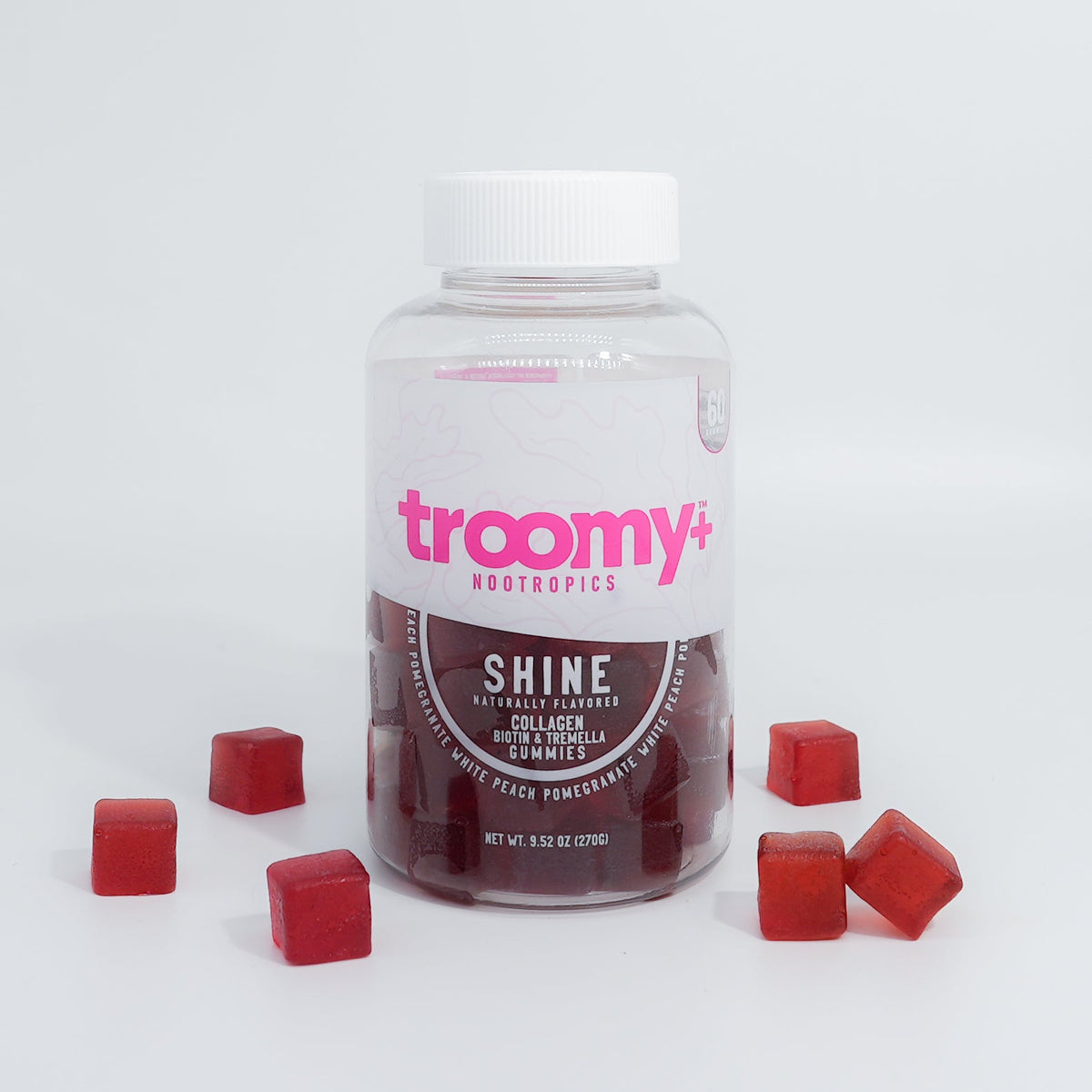 Shine: Biotin + Collagen + Tremella Mushroom Gummies (60-Count)