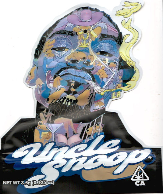Uncle Snoop Pie Matte Mylar Bags, 50bags/pk