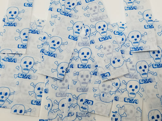WAX GLASSINE BAGS- USA SKULL