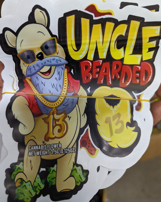 Uncle Bearded 13 Mylar Bags, 50bags/pk