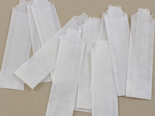 WAX GLASSINE BAGS-WHITE