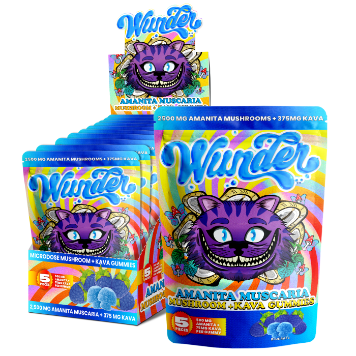 Load image into Gallery viewer, Wunder 2500MG AMANITA MUSCARIA MUSHROOMS GUMMIES + 375MG KAVA
