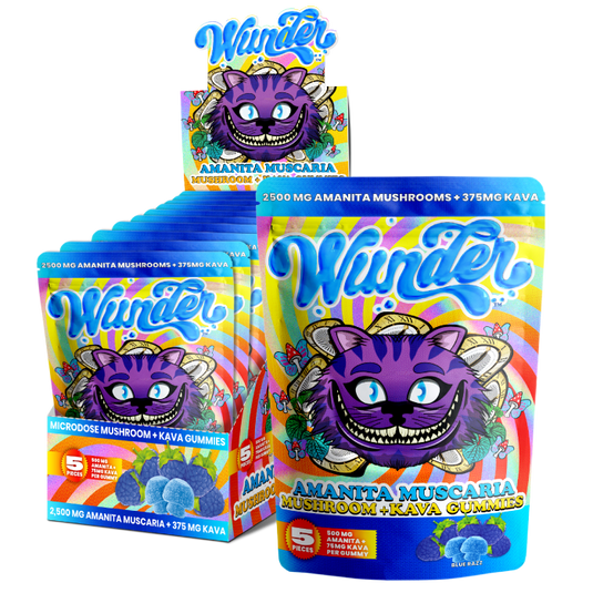 Wunder 2500MG AMANITA MUSCARIA MUSHROOMS GUMMIES + 375MG KAVA