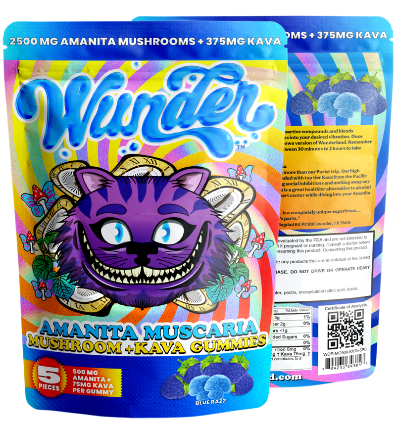 Load image into Gallery viewer, Wunder 2500MG AMANITA MUSCARIA MUSHROOMS GUMMIES + 375MG KAVA
