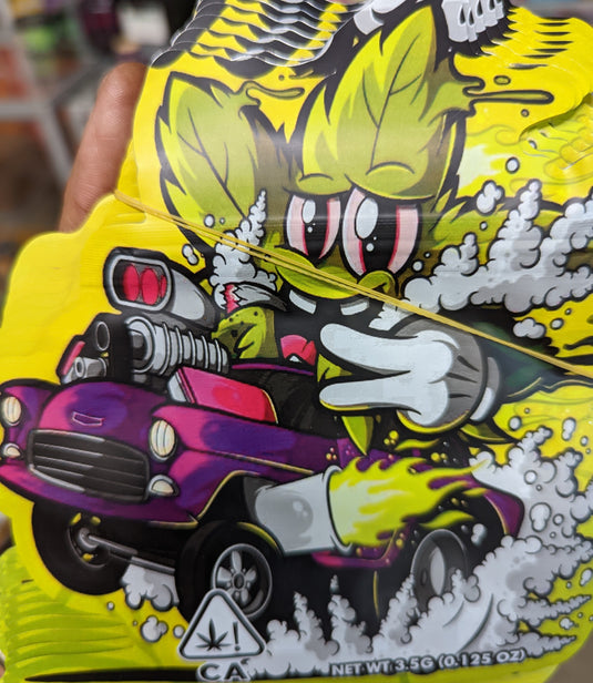 Yellow Leaf Mylar Bags, 50bags/pk