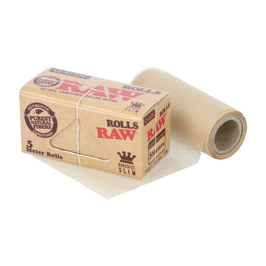 RAW CLASSIC PAPER ROLLS KING SIZE SLIM - 5 METERS