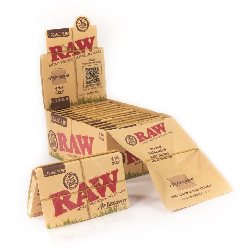 Load image into Gallery viewer, RAW Organic Hemp 1 1/4 Artesano-Fold Out Tray + Tips
