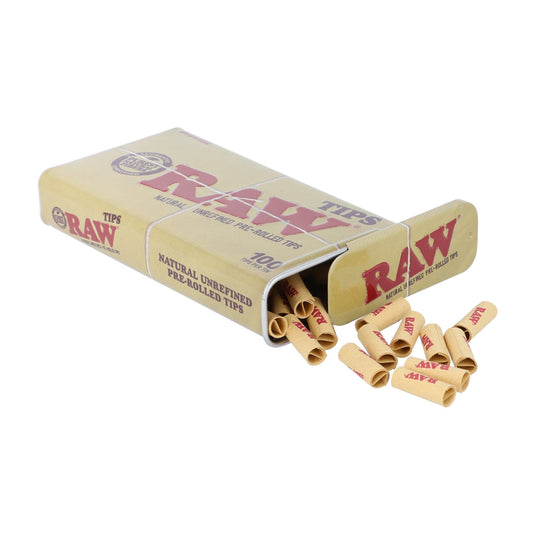 RAW 100 Pre-Rolled Tips in RAW Tin, Box of 6