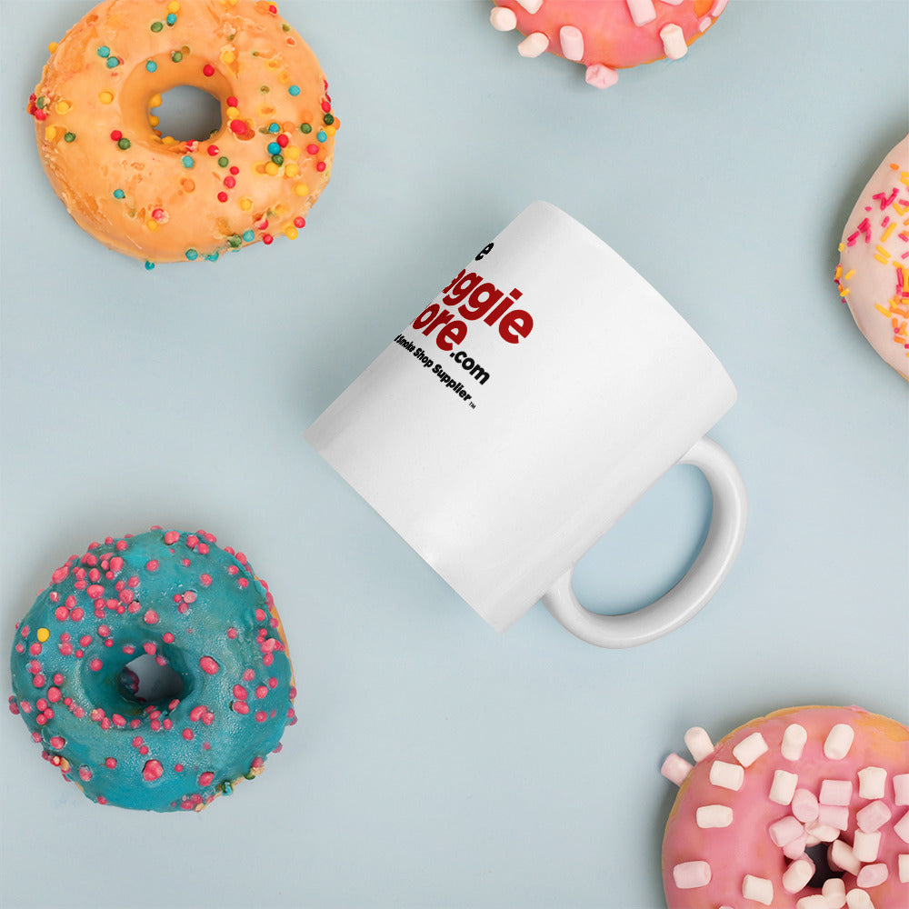 The Baggie Store White glossy mug