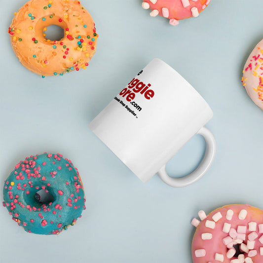 The Baggie Store White glossy mug